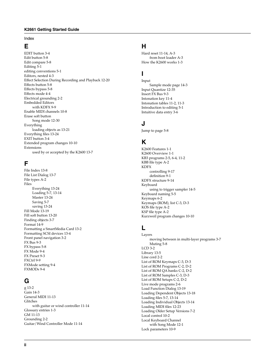 ALESIS K2661 User Manual | Page 282 / 286