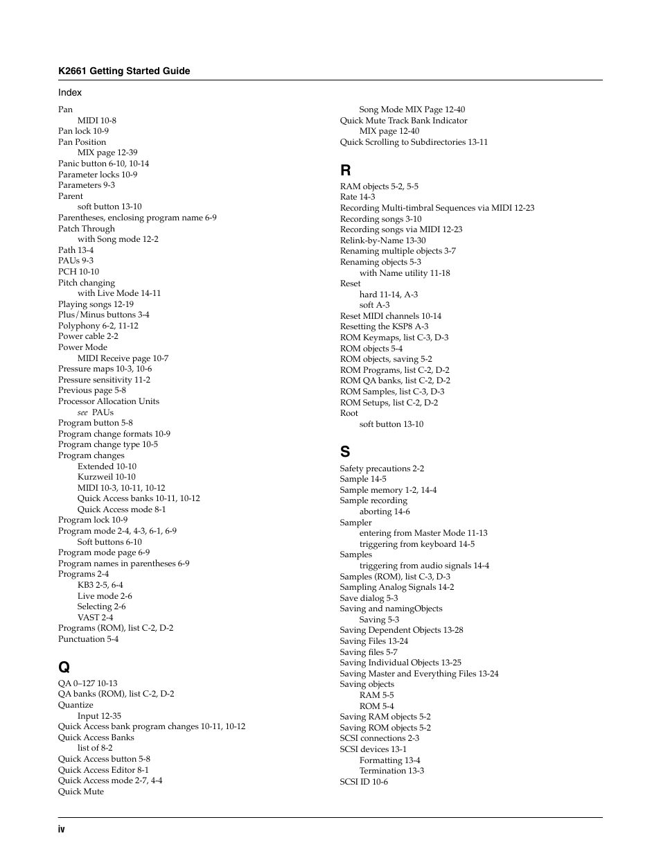 ALESIS K2661 User Manual | Page 284 / 286