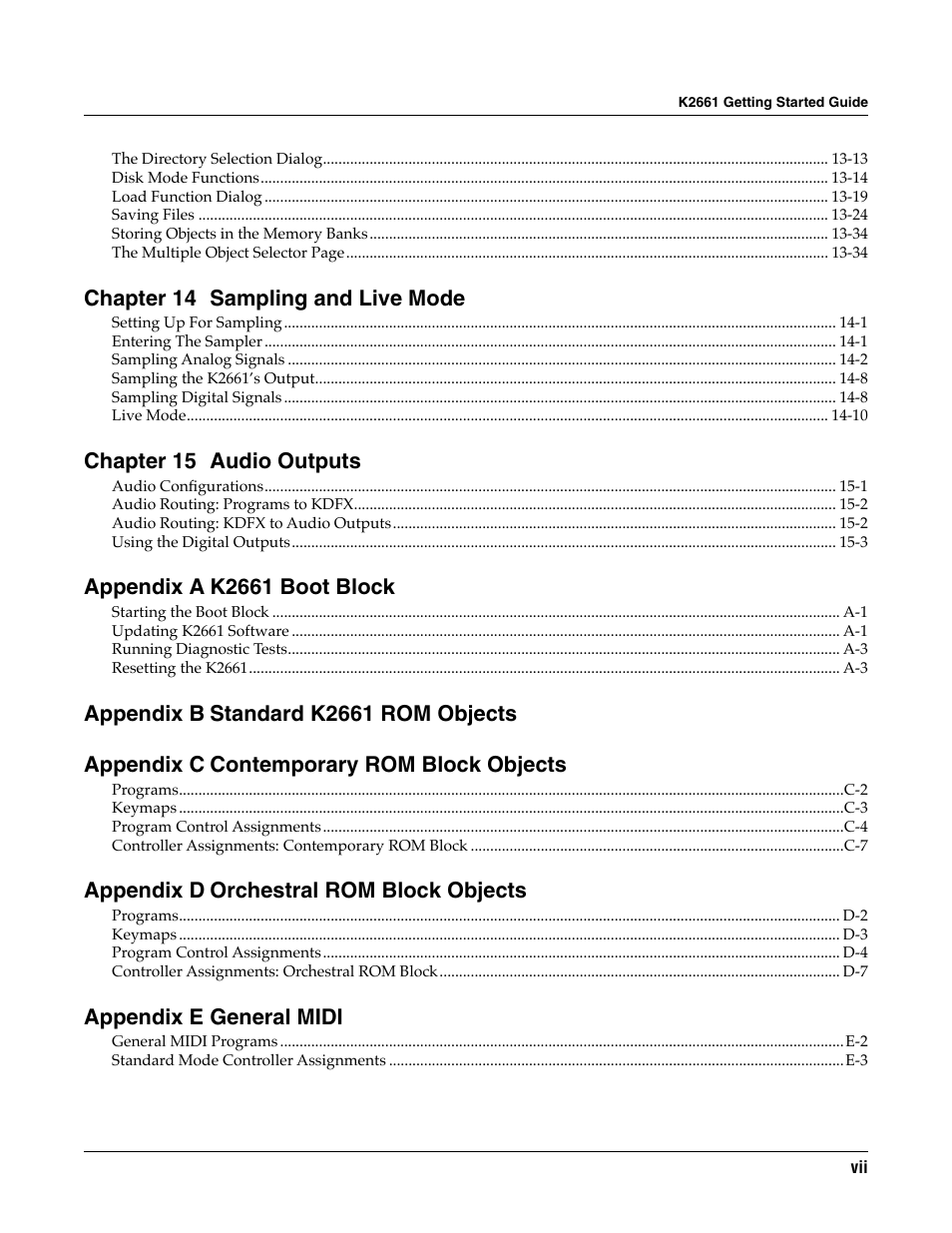 ALESIS K2661 User Manual | Page 7 / 286