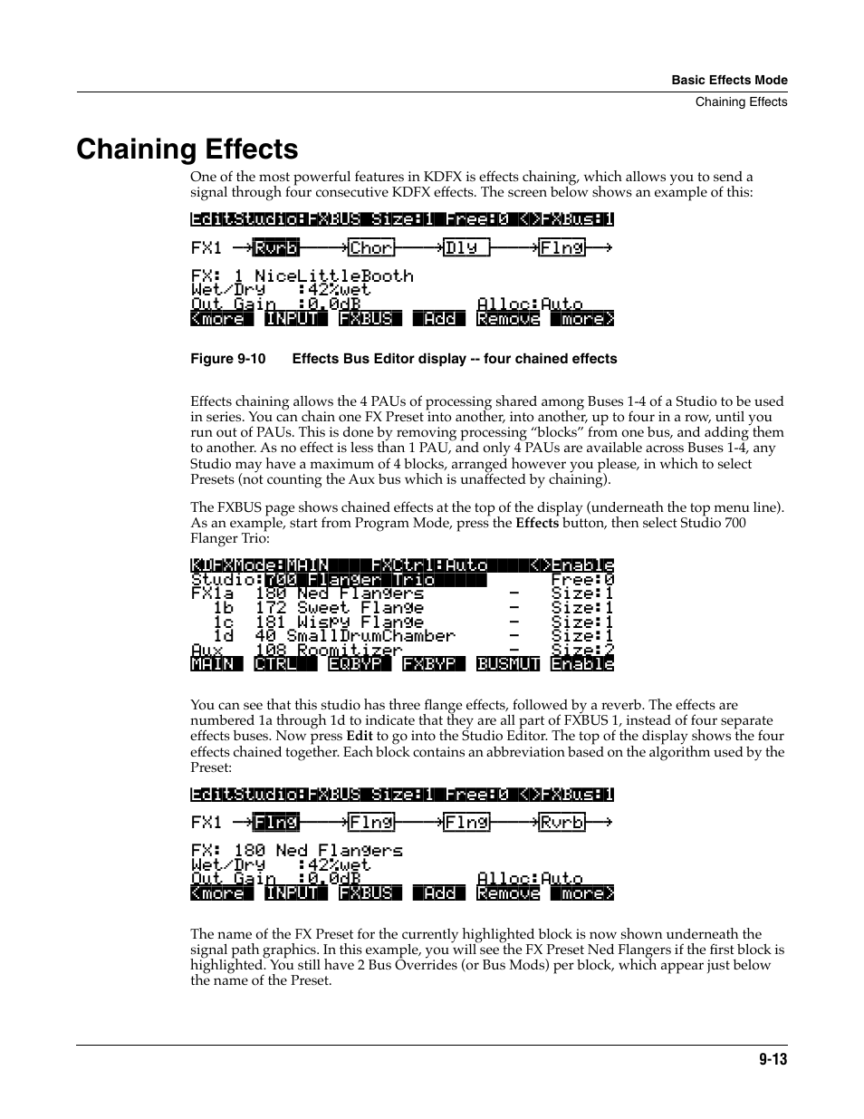 Chaining effects, Chaining effects -13 | ALESIS K2661 User Manual | Page 71 / 286