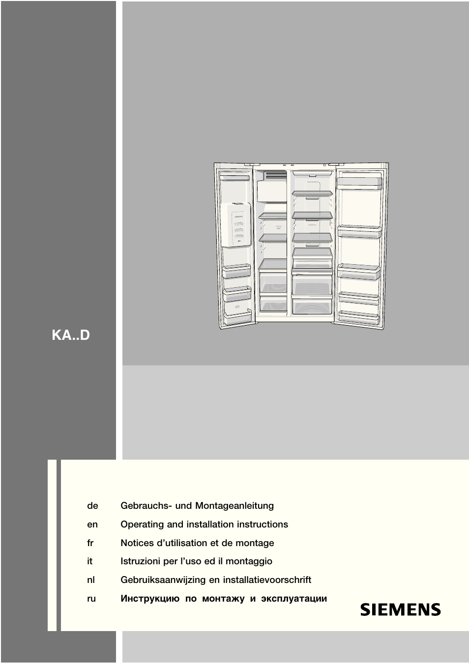 Siemens KA62DV71 User Manual | 120 pages