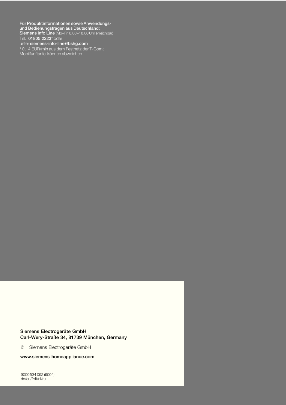 Siemens KA62DV71 User Manual | Page 120 / 120