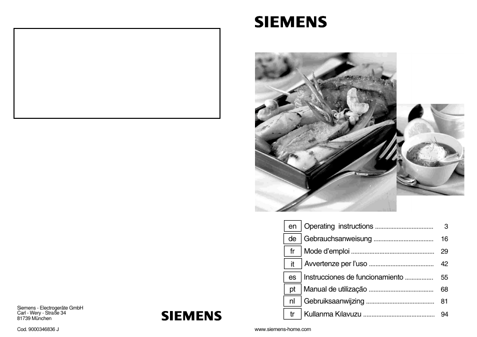 Siemens ER326AB70E User Manual | 105 pages