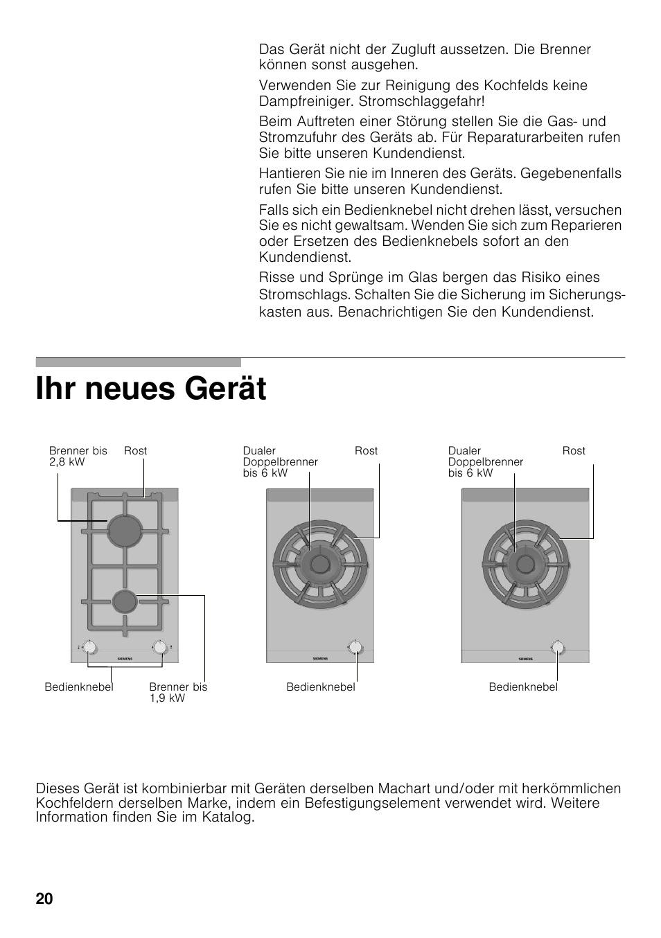 Ihr neues gerät | Siemens ER326AB70E User Manual | Page 19 / 105