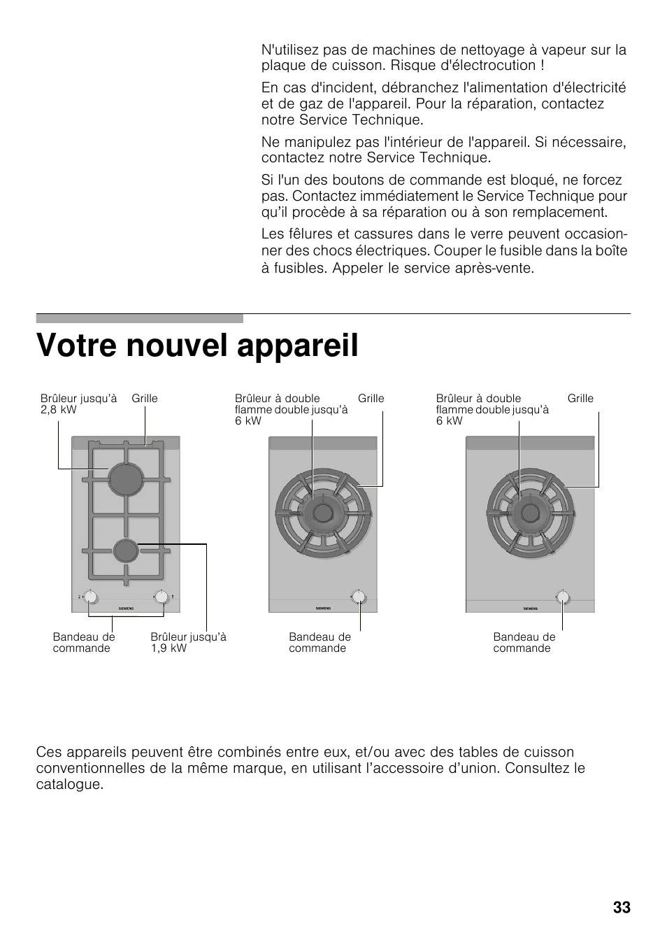 Votre nouvel appareil | Siemens ER326AB70E User Manual | Page 32 / 105