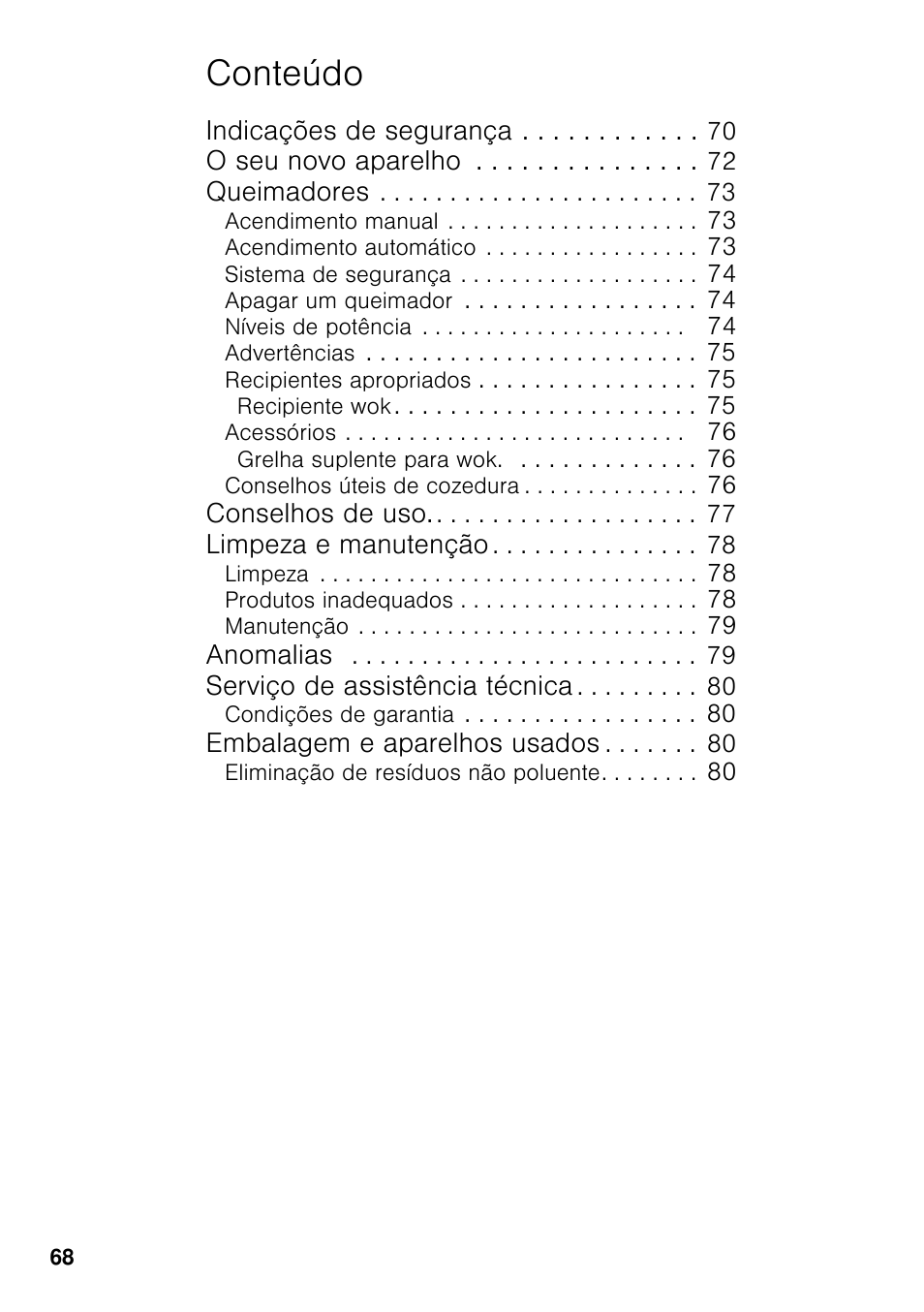 Conteúdo | Siemens ER326AB70E User Manual | Page 67 / 105