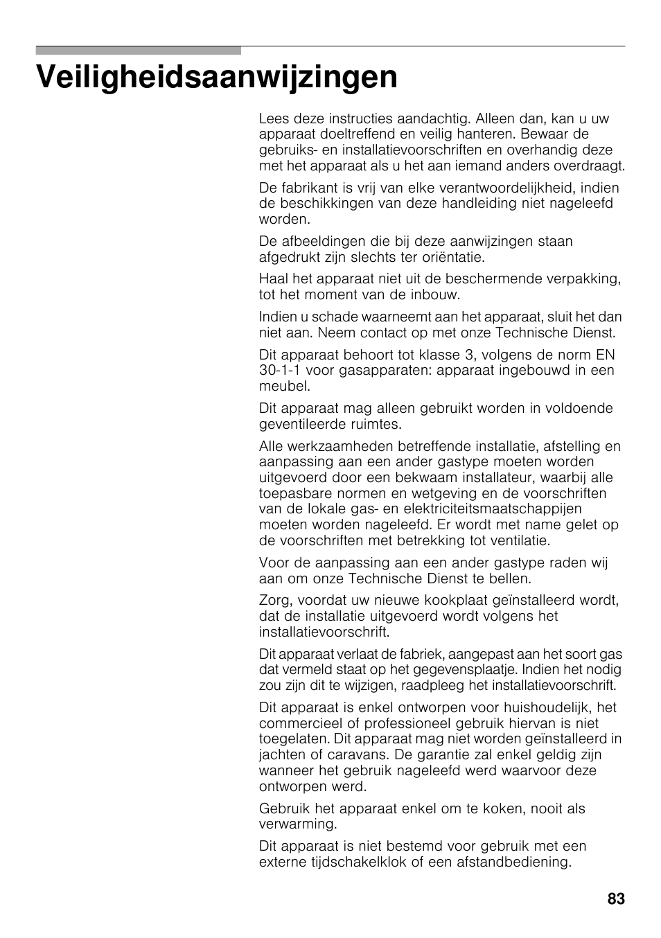 Veiligheidsaanwijzingen | Siemens ER326AB70E User Manual | Page 82 / 105