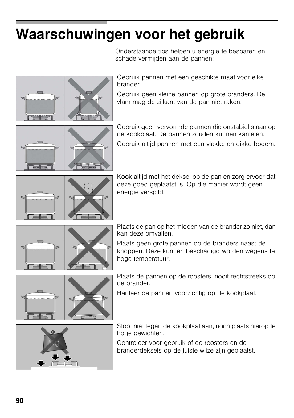 Waarschuwingen voor het gebruik | Siemens ER326AB70E User Manual | Page 89 / 105