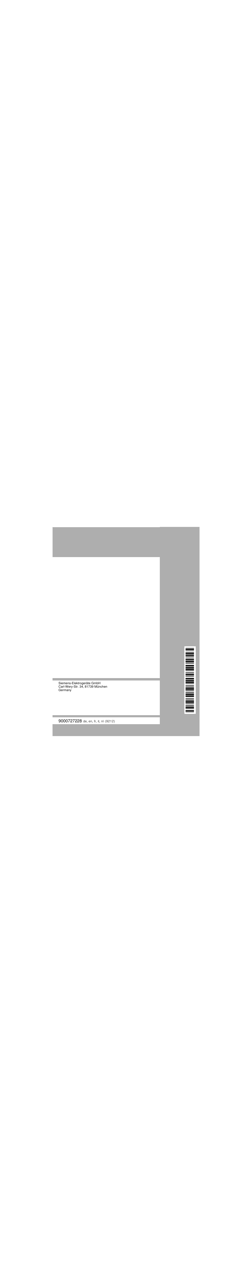 Siemens KI86SAD40 User Manual | Page 112 / 112