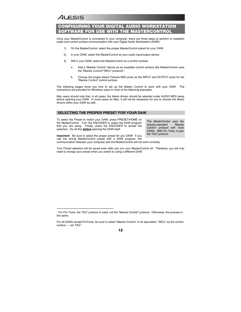 ALESIS Studio Interface MasterControl User Manual | Page 14 / 56