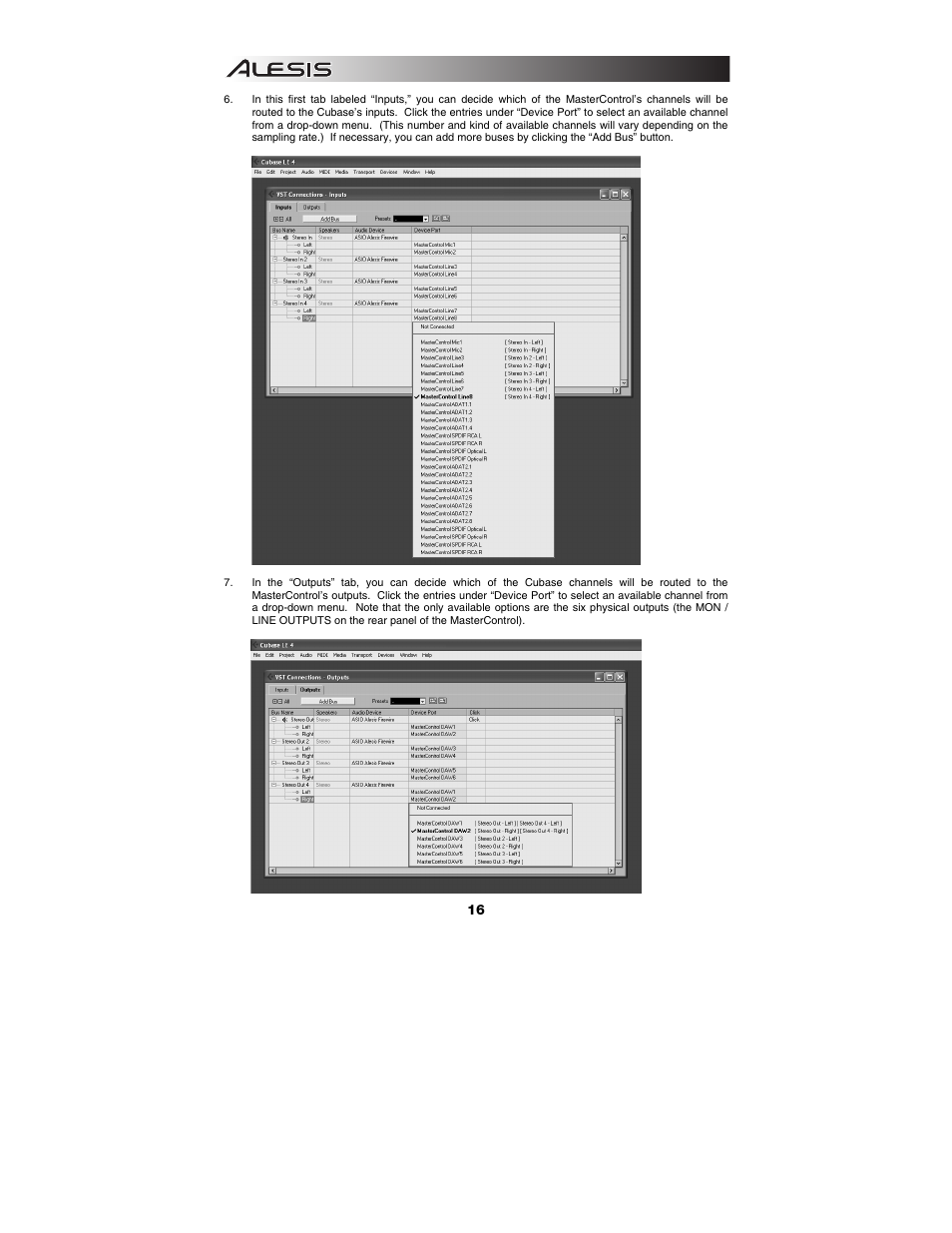 ALESIS Studio Interface MasterControl User Manual | Page 18 / 56