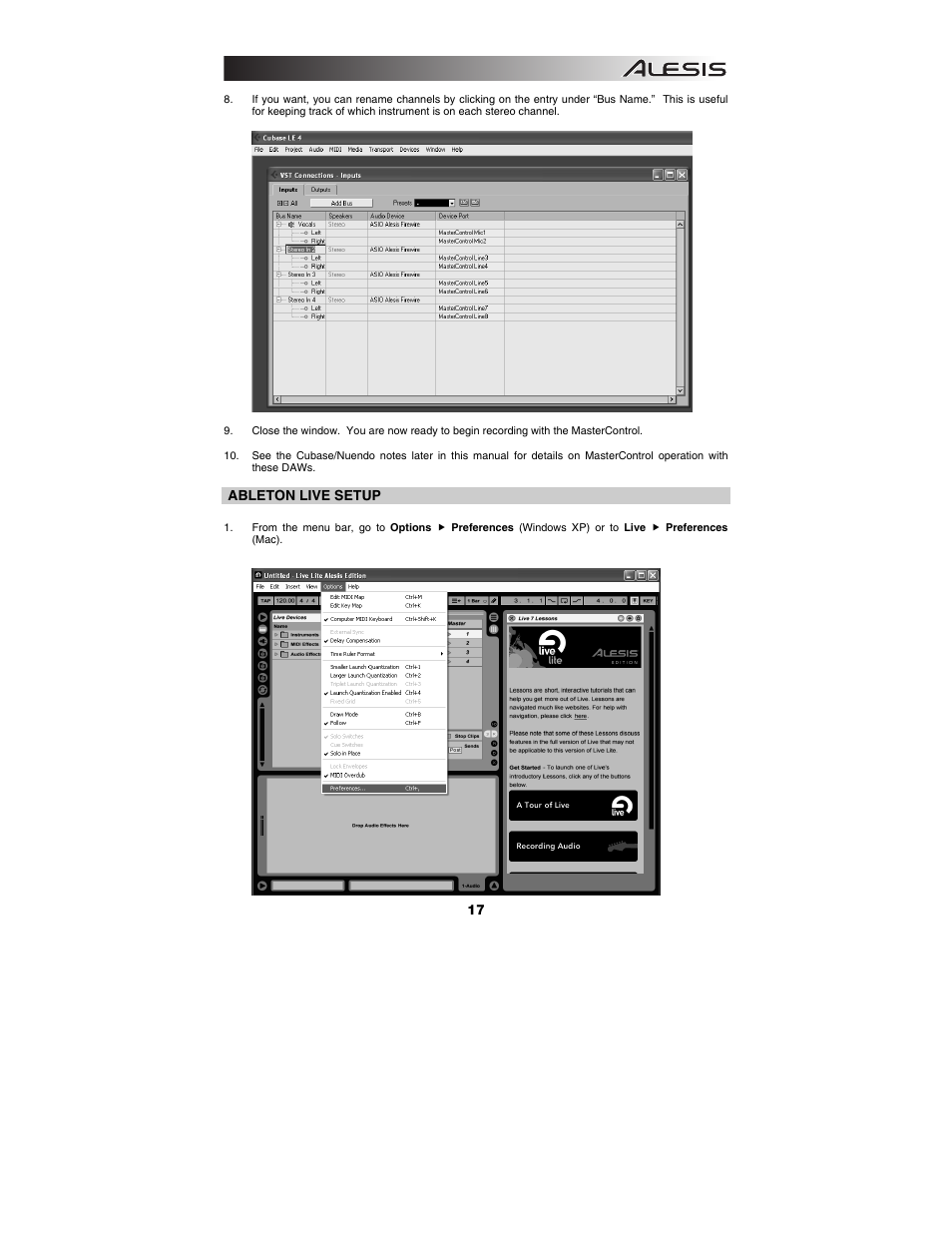ALESIS Studio Interface MasterControl User Manual | Page 19 / 56