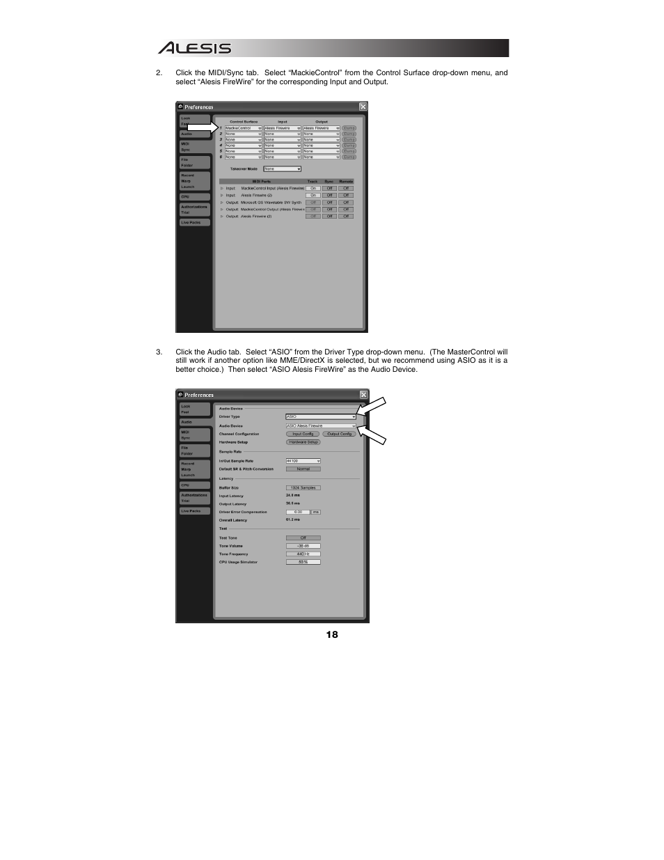 ALESIS Studio Interface MasterControl User Manual | Page 20 / 56