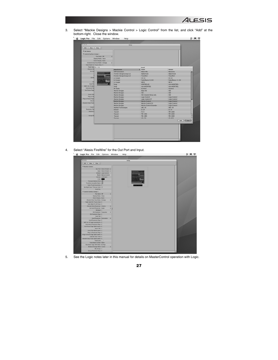 ALESIS Studio Interface MasterControl User Manual | Page 29 / 56