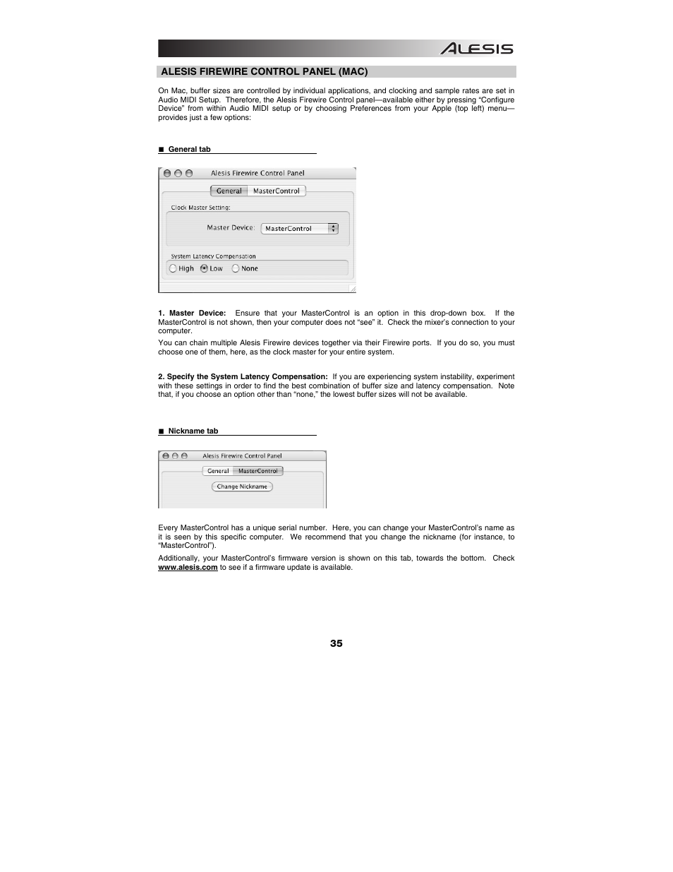 ALESIS Studio Interface MasterControl User Manual | Page 37 / 56