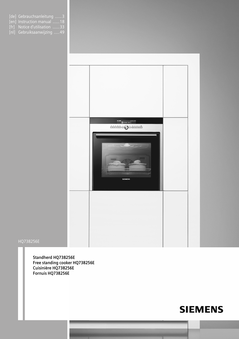 Siemens HQ738256E User Manual | 64 pages