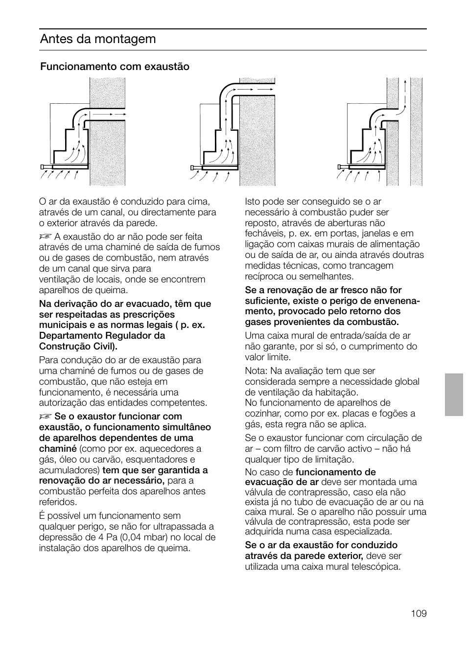 Antes da montagem | Siemens LI48632 User Manual | Page 109 / 116