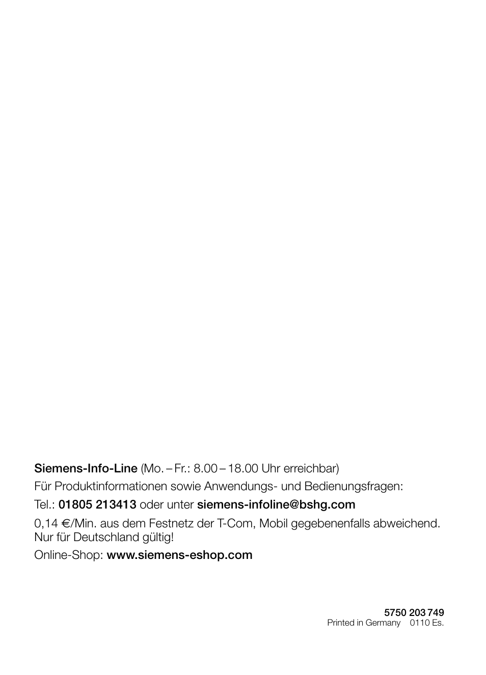 Siemens LI48632 User Manual | Page 116 / 116