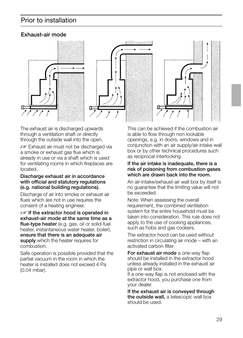 Prior to installation | Siemens LI48632 User Manual | Page 29 / 116