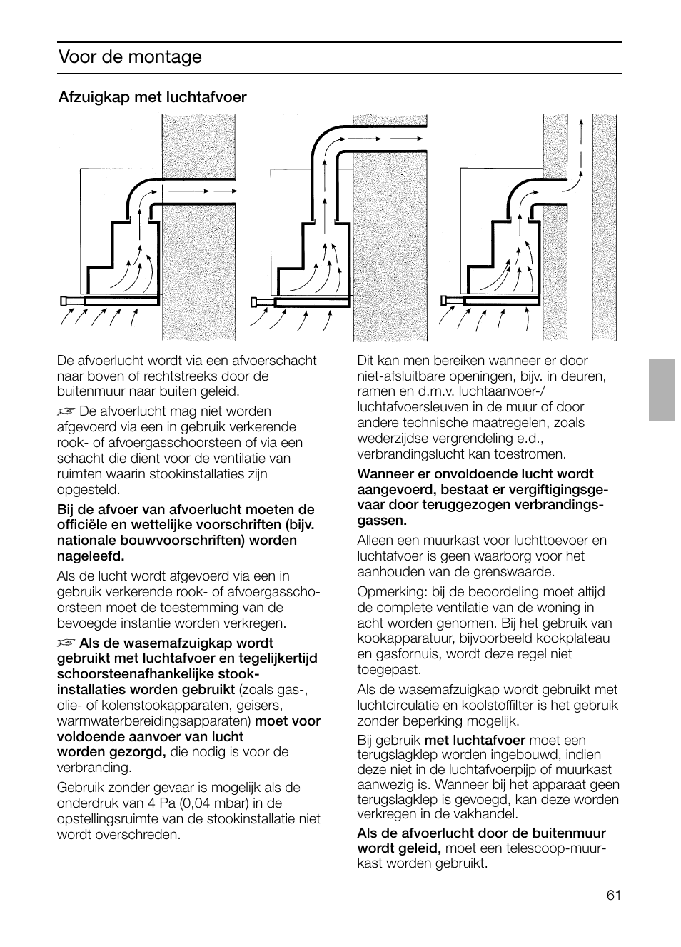 Voor de montage | Siemens LI48632 User Manual | Page 61 / 116