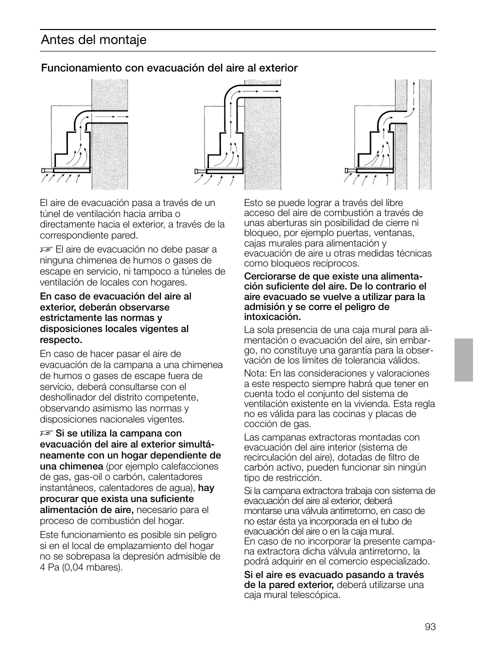 Antes del montaje | Siemens LI48632 User Manual | Page 93 / 116