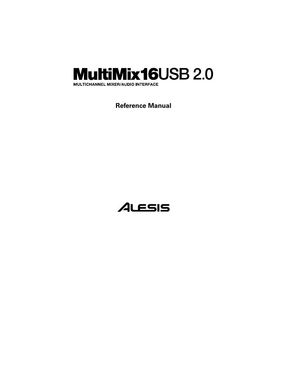 ALESIS MULTIMIX 16 User Manual | 60 pages