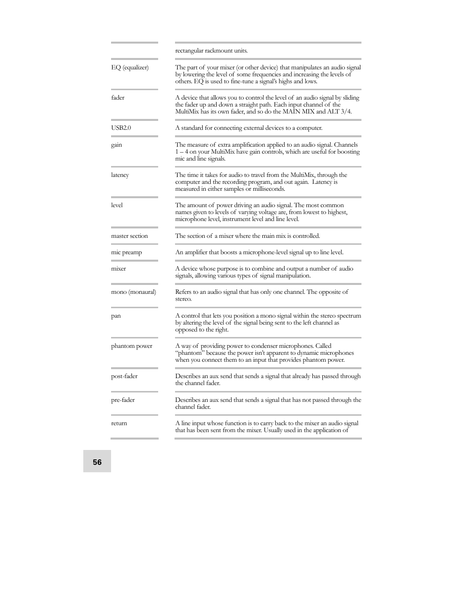 ALESIS MULTIMIX 16 User Manual | Page 58 / 60