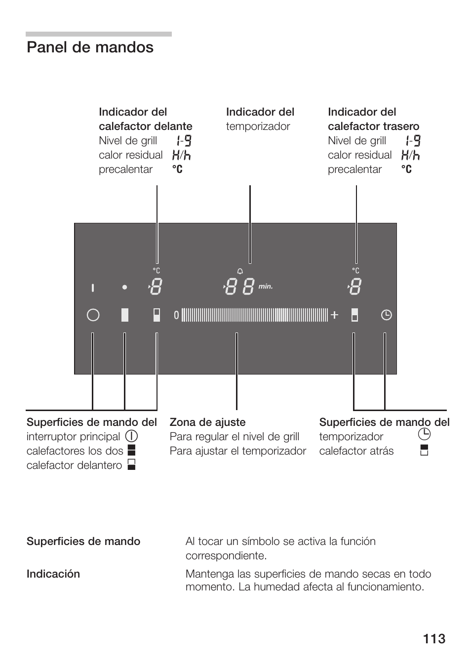 Panel de mandos | Siemens ET475MU11E User Manual | Page 113 / 128