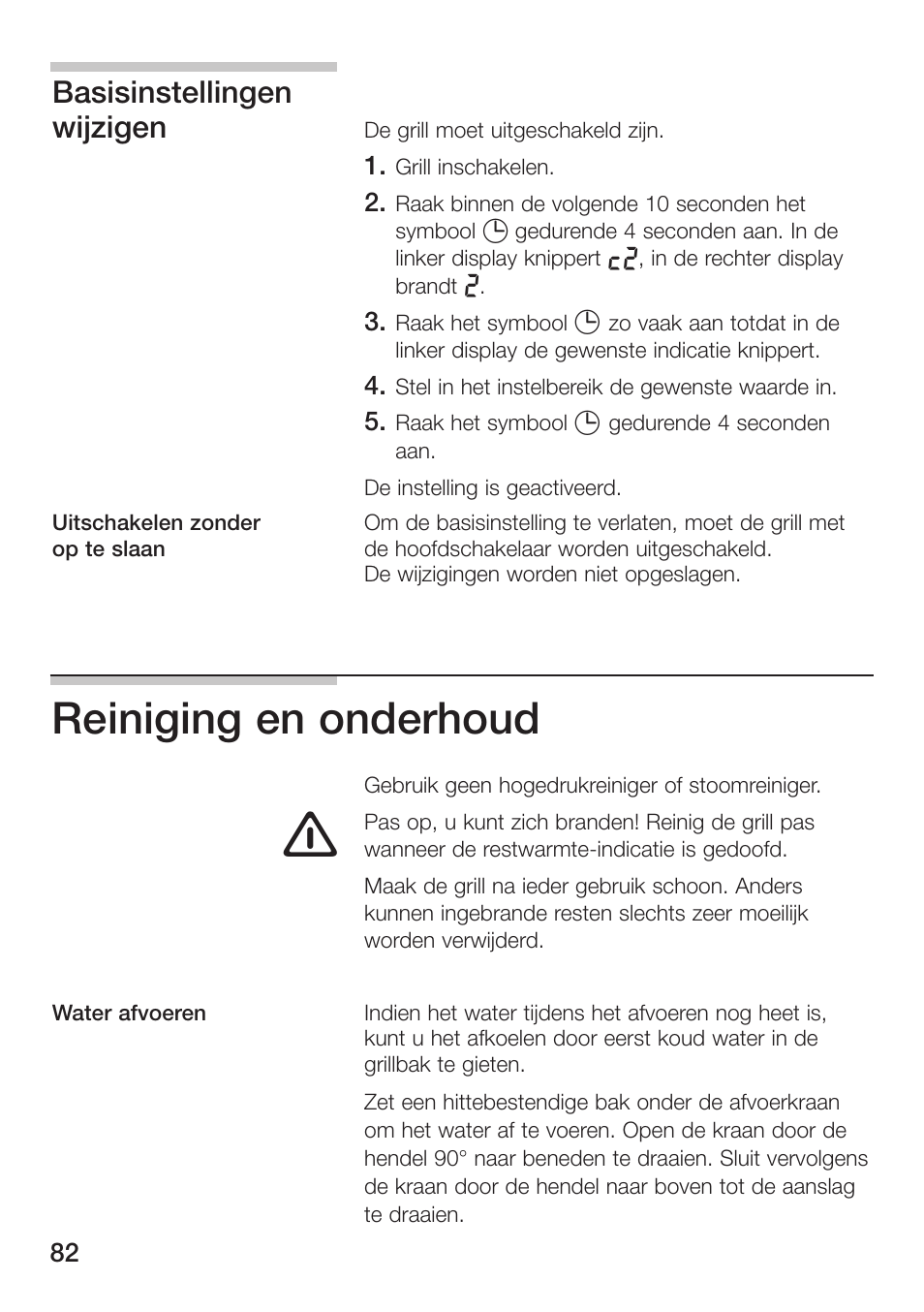 Reiniging en onderhoud, Basisinstellingen wijzigen | Siemens ET475MU11E User Manual | Page 82 / 128