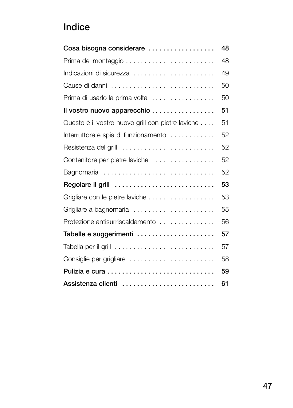 Indice | Siemens ET375GU11E User Manual | Page 47 / 120