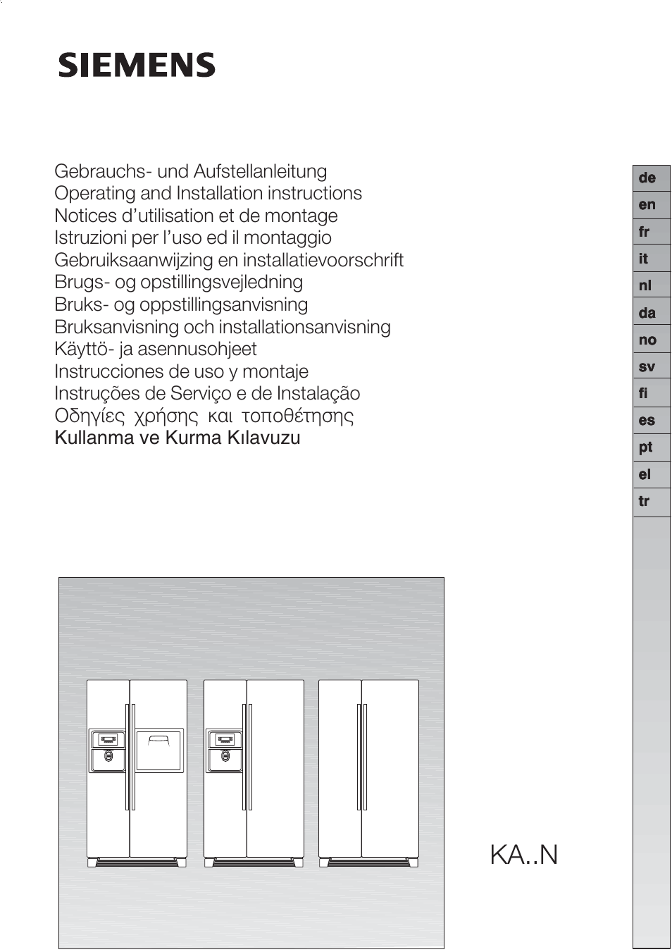 Siemens KA58NA45 User Manual | 264 pages