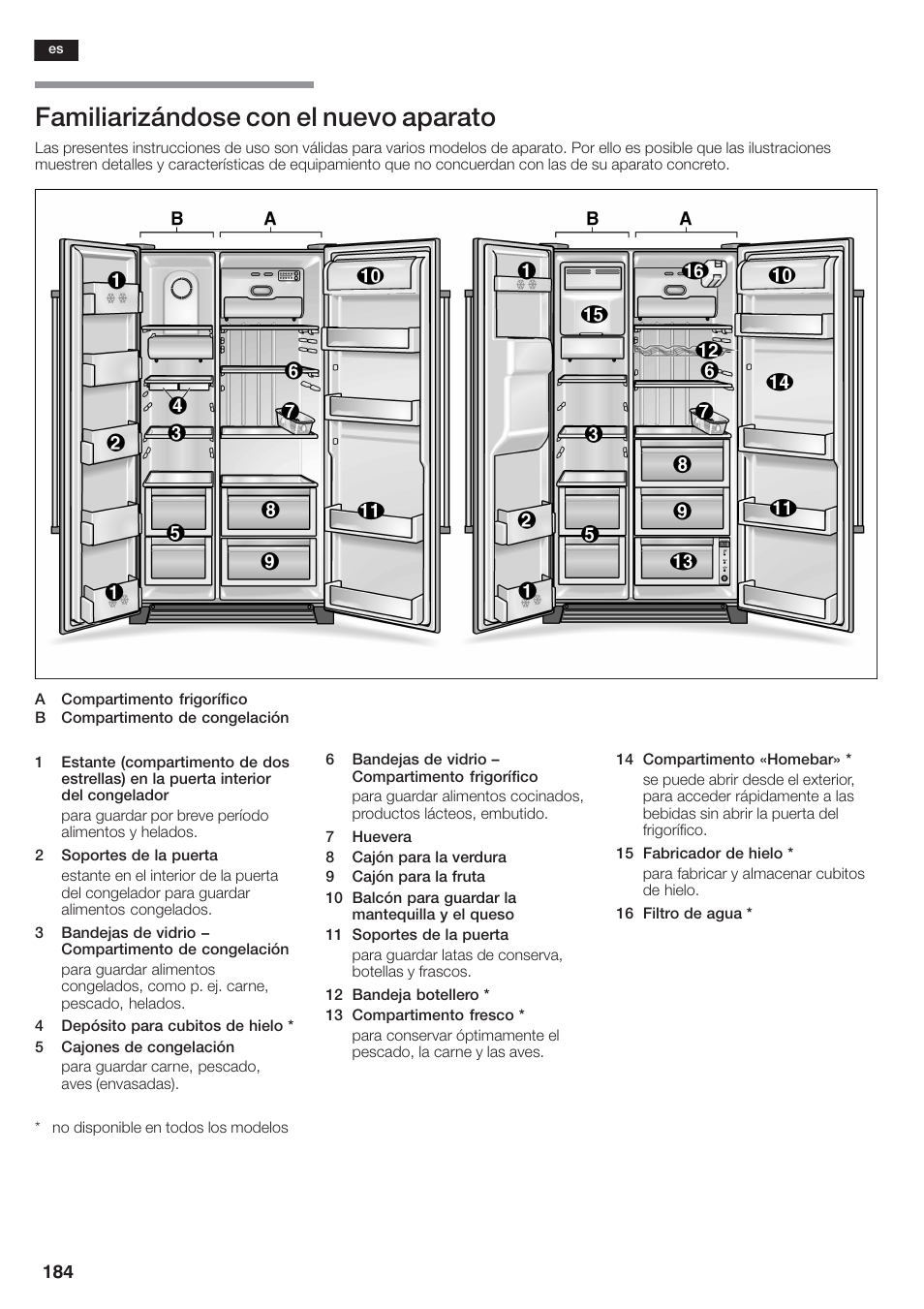 Familiarizándose con el nuevo aparato | Siemens KA58NA45 User Manual | Page 184 / 264