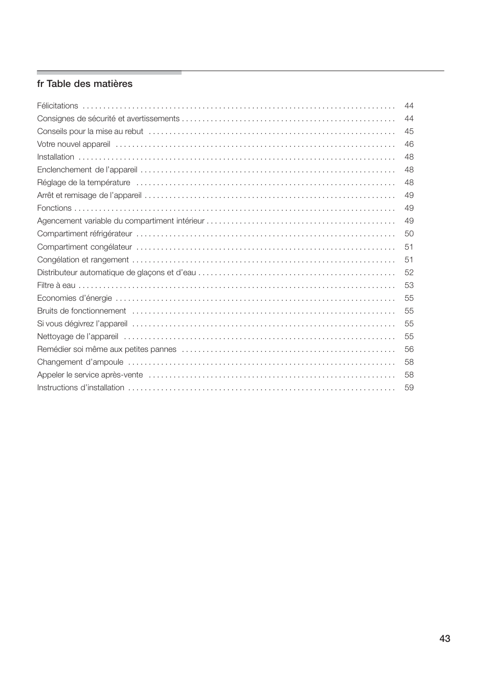 Siemens KA58NA45 User Manual | Page 43 / 264