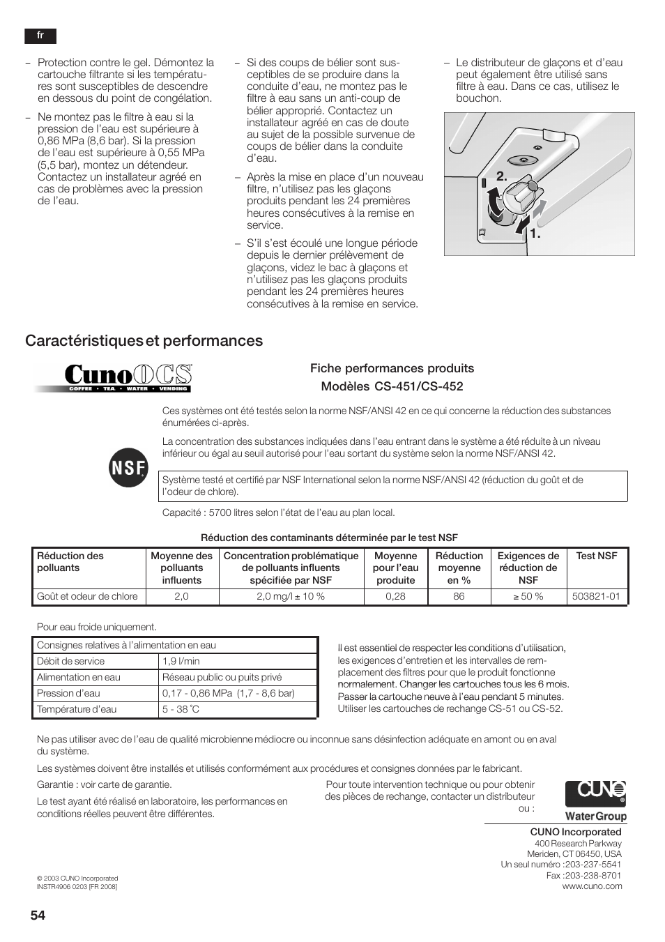 Caractéristiques et performances | Siemens KA58NA45 User Manual | Page 54 / 264
