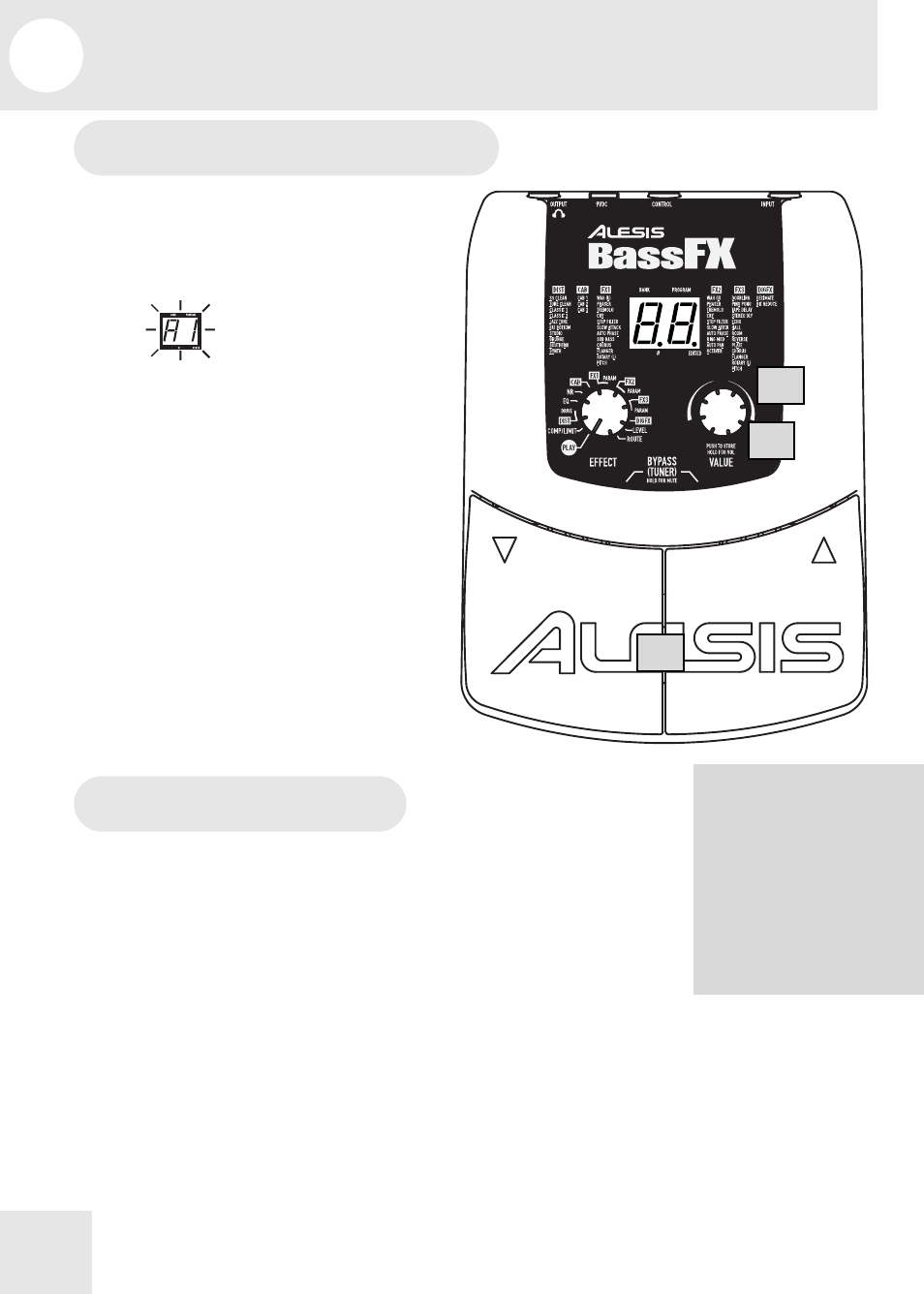 8 storing & copying programs | ALESIS BassFX User Manual | Page 22 / 40