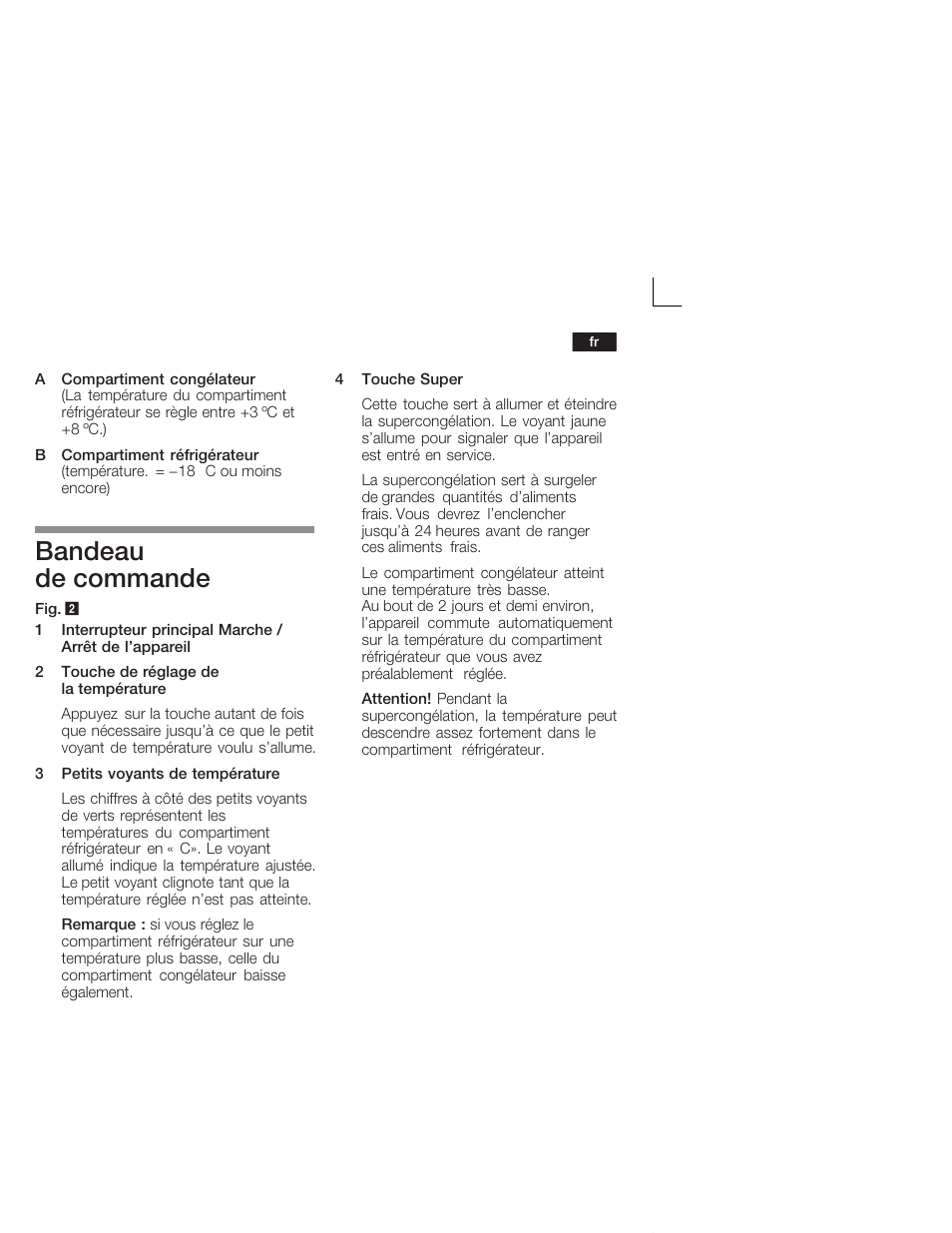 Bandeau de commande | Siemens KI28VA20FF User Manual | Page 33 / 75