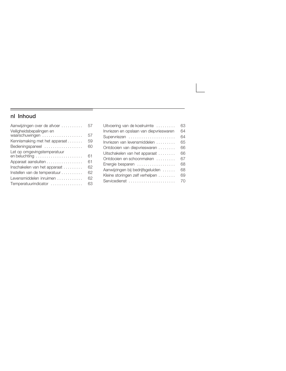 Nląinhoud | Siemens KI28VA20FF User Manual | Page 4 / 75