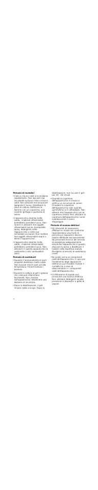 Pericolo di incendio, Pericolo di scottature, Pericolo di scossa elettrica | Pericolo di scariche elettriche | Siemens ET375GU11E User Manual | Page 24 / 36