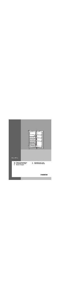 Siemens KI24LV21FF User Manual | 85 pages