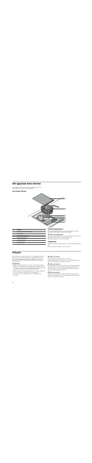 Het apparaat leren kennen, Uw nieuwe friteuse, Verwarmingselement | M risico van verbranding, Toebehoren, Frituren, Aanwijzingen, M risico van brand | Siemens ET375GA11E User Manual | Page 34 / 40