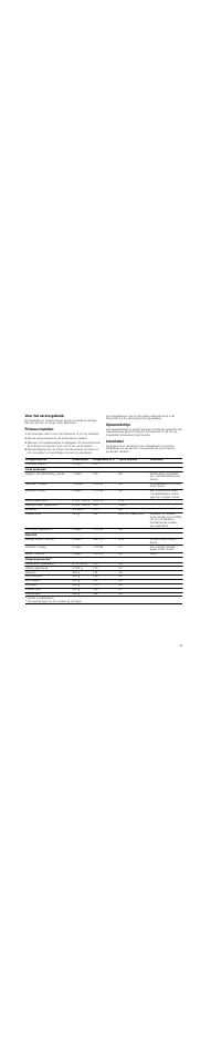 Voor het eerste gebruik, Friteuse instellen, Met de temperatuurknop de temperatuur instellen | Opwarmlichtje, Insteltabel | Siemens ET375GA11E User Manual | Page 35 / 40