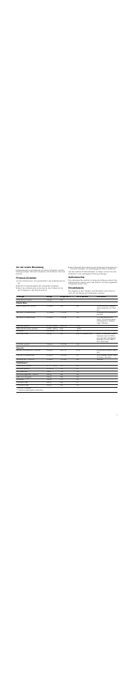 Vor der ersten benutzung, Fritteuse einstellen, Mit dem temperaturwähler die temperatur einstellen | Aufheizleuchte, Einstelltabelle | Siemens ET375GA11E User Manual | Page 7 / 40