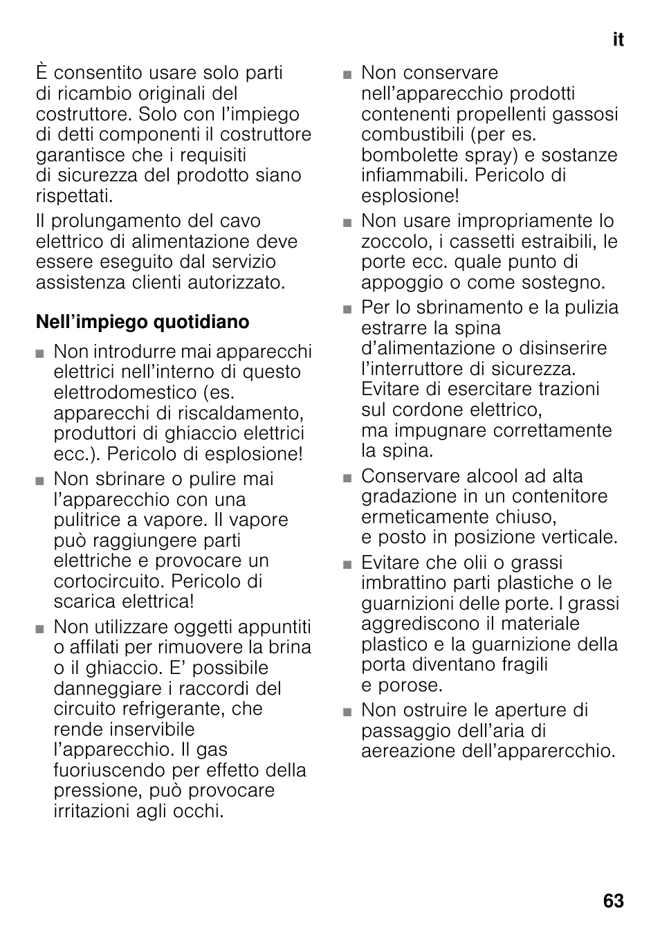 Nell’impiego quotidiano | Siemens KI82LAD30 User Manual | Page 63 / 103