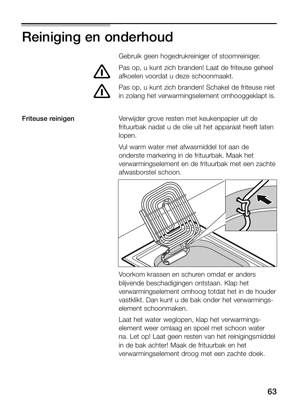 Reiniging en onderhoud | Siemens ET375GA11E User Manual | Page 63 / 112