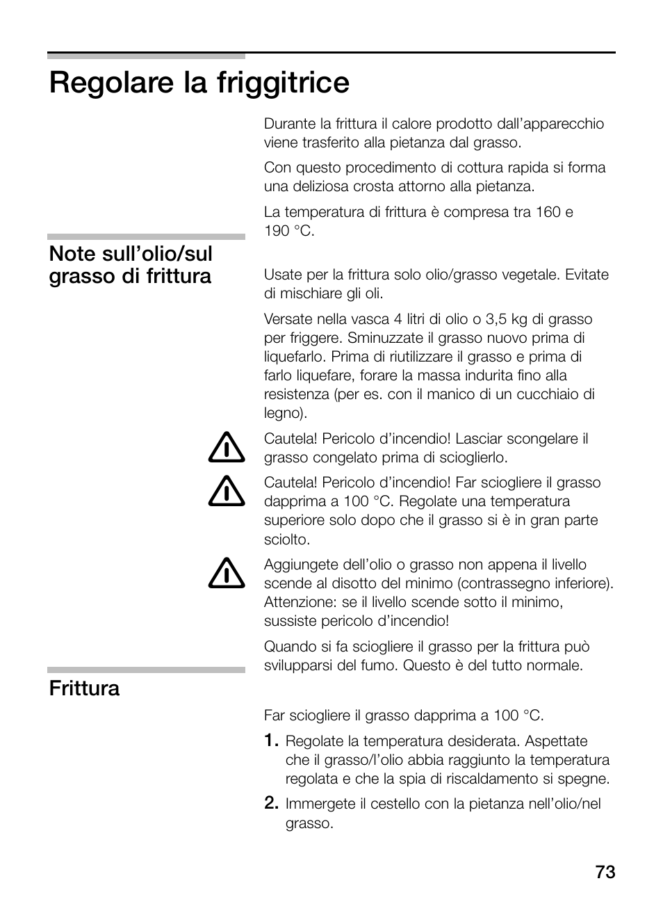 Regolare la friggitrice | Siemens ET375GA11E User Manual | Page 73 / 112