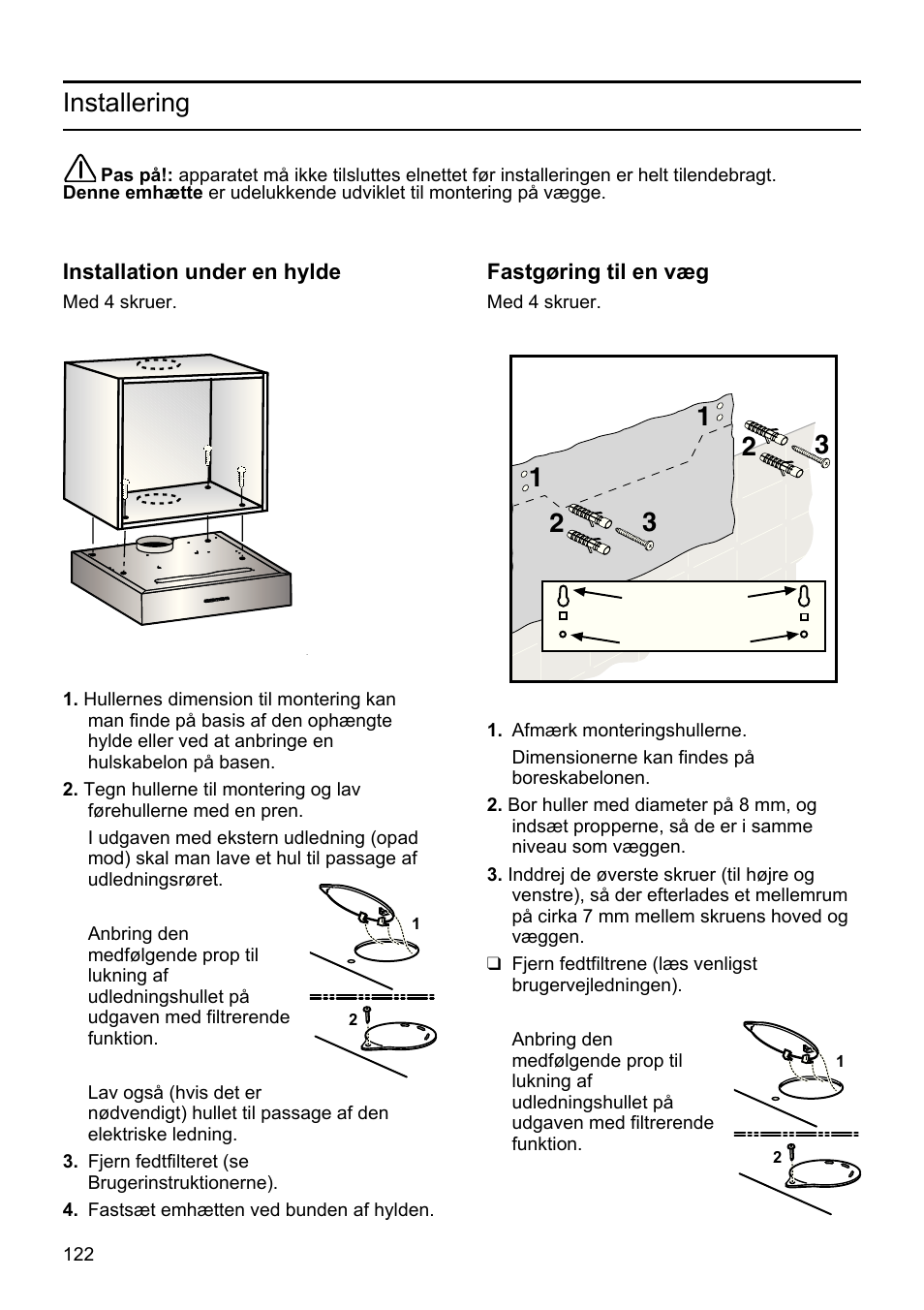 Installering | Siemens LU19050 User Manual | Page 122 / 128