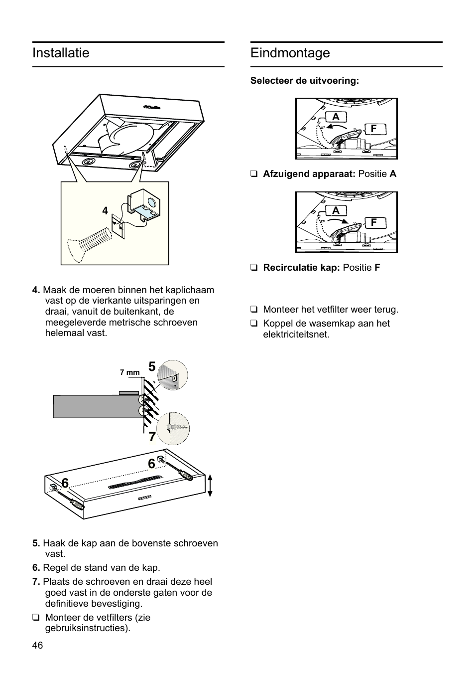 Installatie eindmontage | Siemens LU19050 User Manual | Page 46 / 128