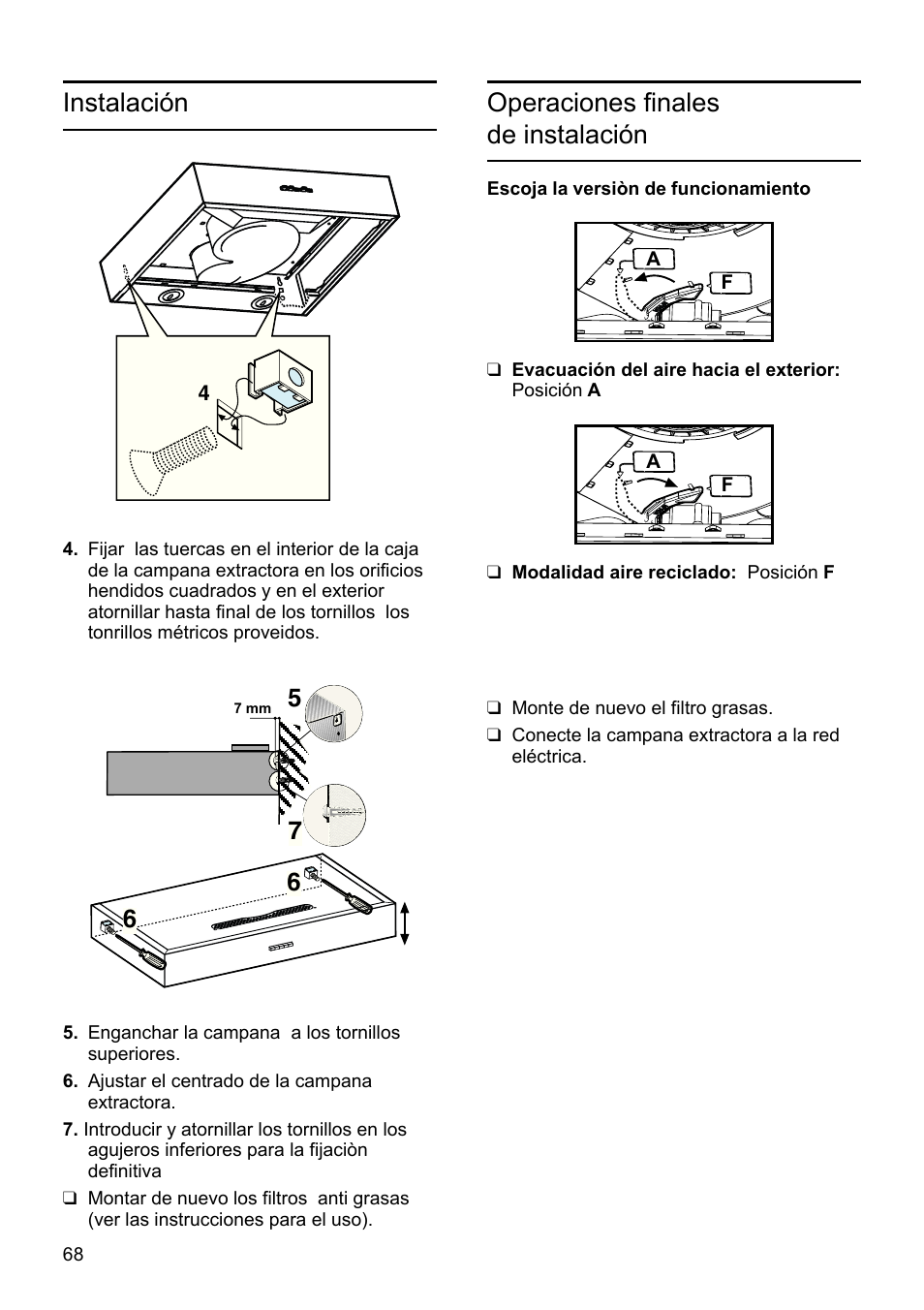 Instalación operaciones finales de instalación | Siemens LU19050 User Manual | Page 68 / 128