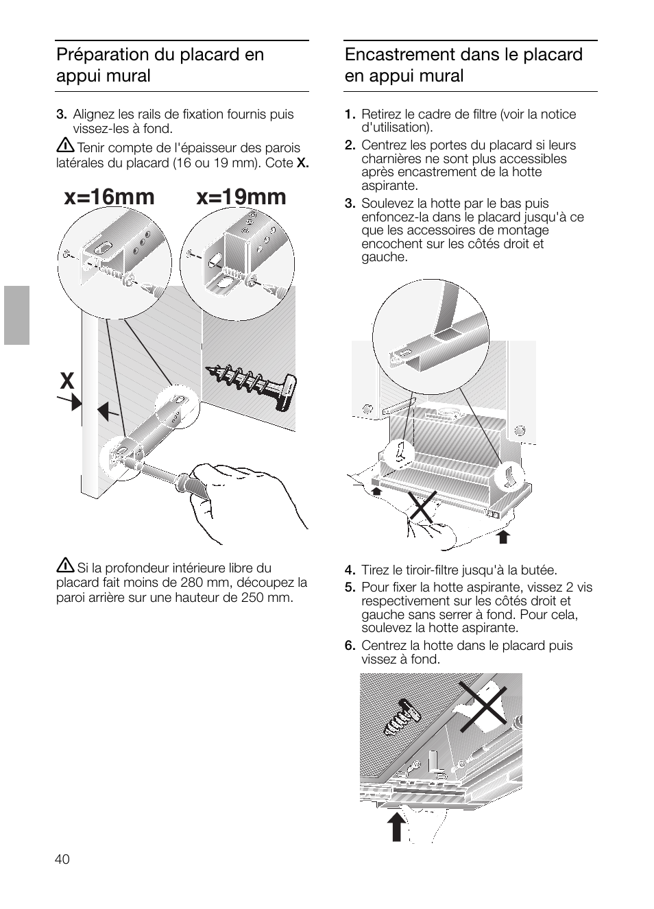 Xx=16mm x=19mm | Siemens LI23031 User Manual | Page 40 / 96