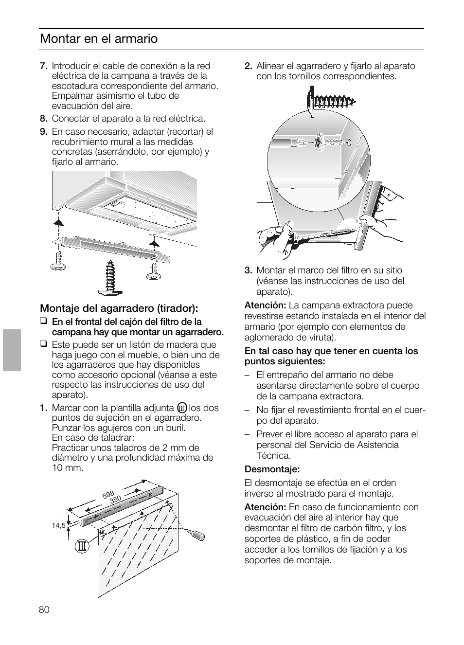 Montar en el armario | Siemens LI23031 User Manual | Page 80 / 96